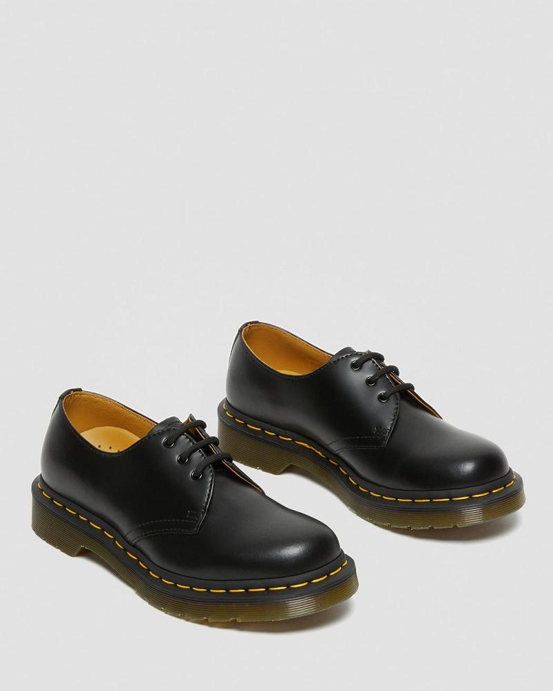 Black Women's Dr Martens 1461 Smooth Leather Oxfords Shoes | CA 371YXF